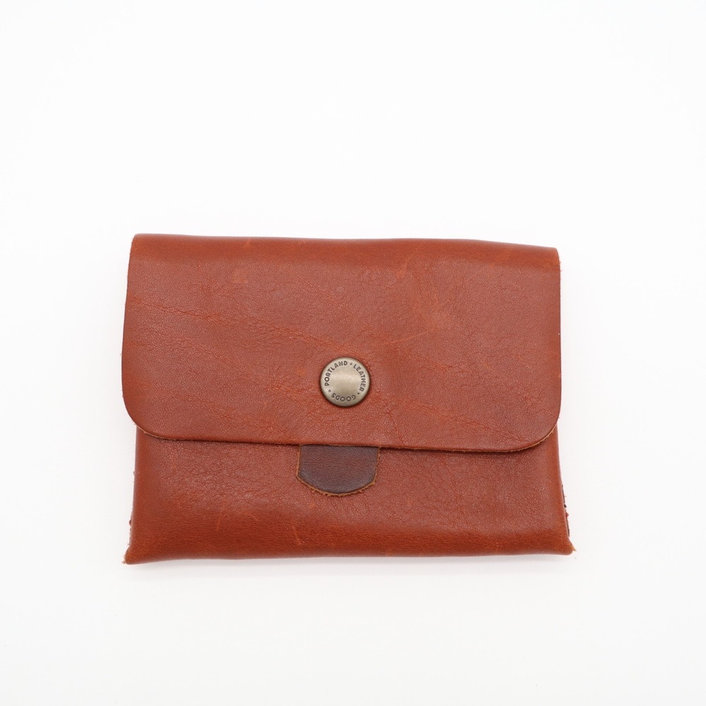 Portland Leather Goods Euro Wallet Womens Dark Brown Leather Credit Card Slot